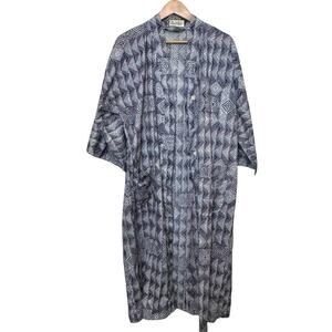 Vintage State O Maine Belted Print Bath Robe